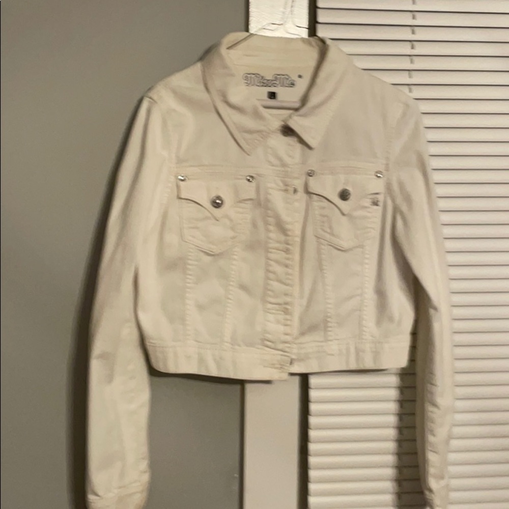 White jean jacket